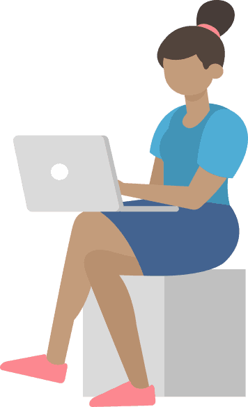 Student with laptop